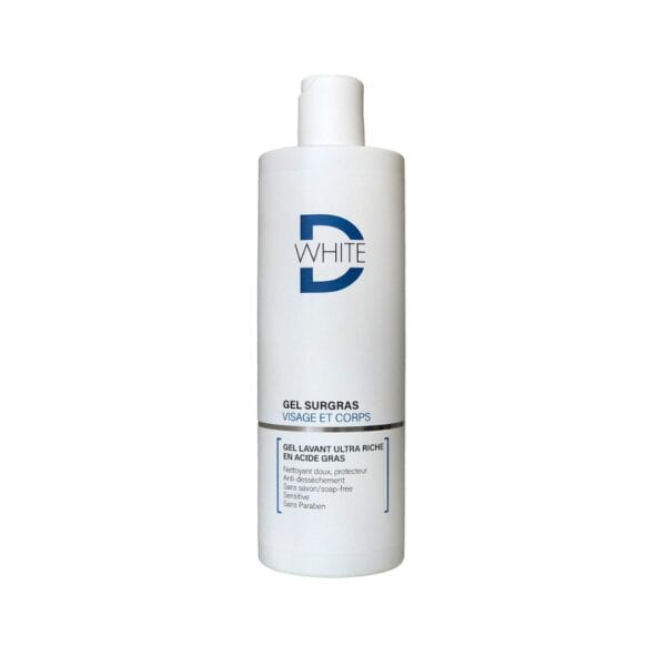 D-White Gel Douche Surgras Visage et Corps 400ml