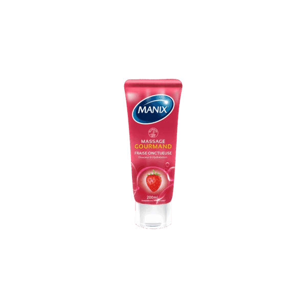 Manix Gel de Massage Gourmand Fraise – 200ml