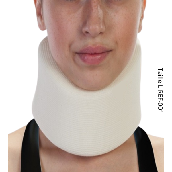 ANNAFIX Collier Cervical Mousse Blanc Taille Large REF-001 | Acheter au Maroc