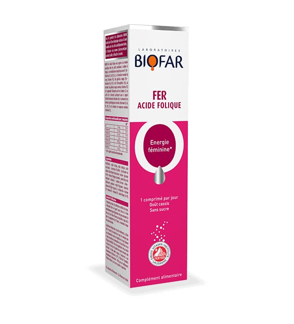 Biofar Fer Acide Folique 20 capsules | Acheter au Maroc