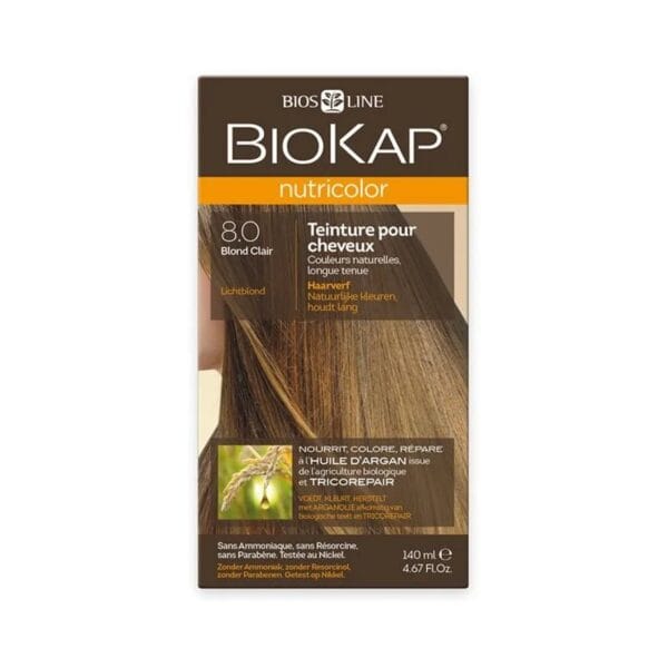 Biokap Nutricolor 8.0 Blond Clair – Coloration Capillaire…