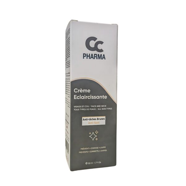 CC PHARMA Crème Eclaircissante Visage & Cou 50ml | Acheter au Maroc