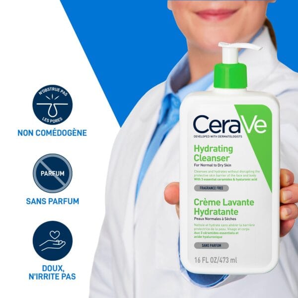 Alternative view of CeraVe Crème Lavante Hydratante Peau Normale à sèche 473ml