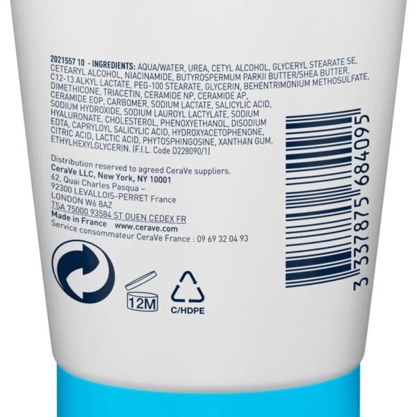 CeraVe SA Crème Anti-Rugosités Peau Sèche et Squameuse | 177ml Parapharmacie Casablanca