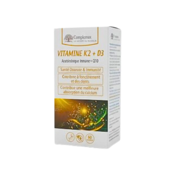 Complemax Vitamine K2+D3 60 Gelules | Acheter au Maroc