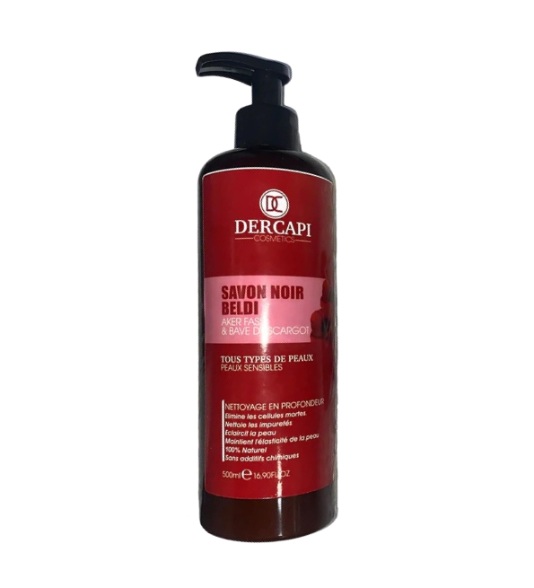 Dercapi Savon Noir Beldi Aker Fassi 500ml | Acheter au Maroc