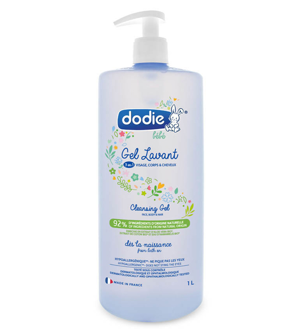 Dodie - Gel lavant 3 en 1 flacon Pompe - 1 L | Acheter au Maroc