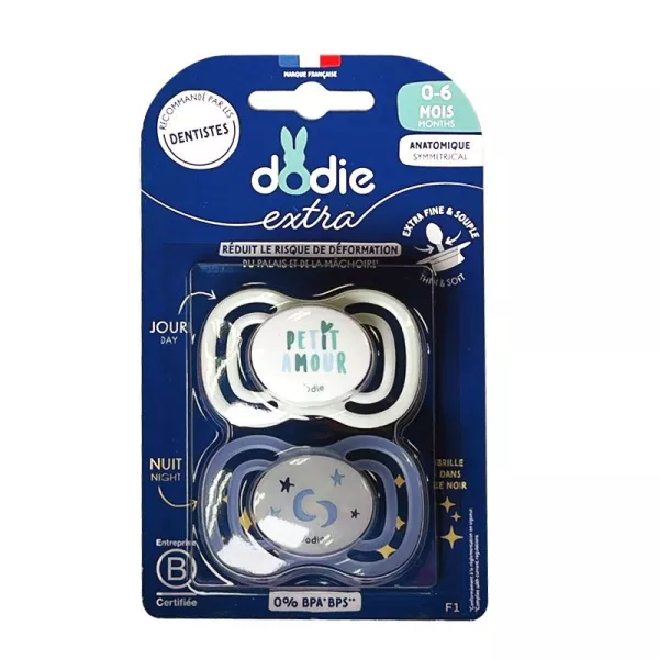 Dodie Sucette 0-6mois Duo Extra Fine Jour Nuit F1 2358 | Acheter au Maroc