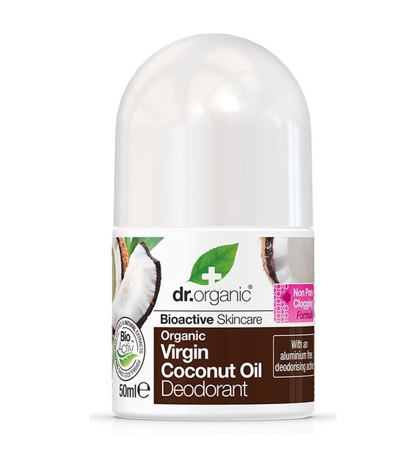 Dr Organic Déodorant à l’Huile de Noix de Coco Vierge 50Ml | Acheter au Maroc