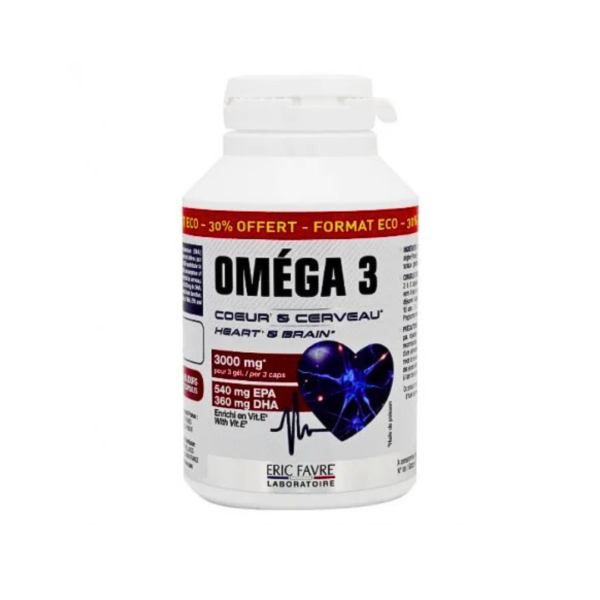 Eric Favre Omega 3 3000mg 120 Gelules | Acheter au Maroc