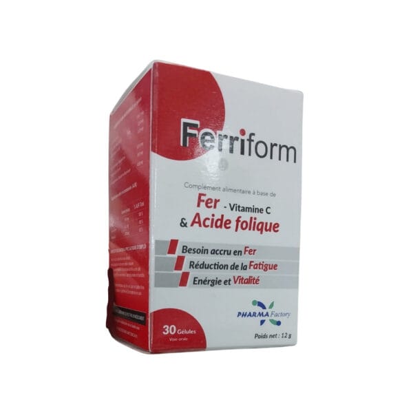 Ferriform Fer & Acide Folique 30 Gelules | Acheter au Maroc