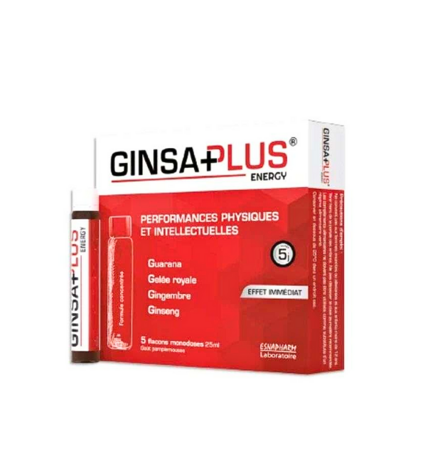 Ginsaplus Energy Flacons 5x25ml | Acheter au Maroc