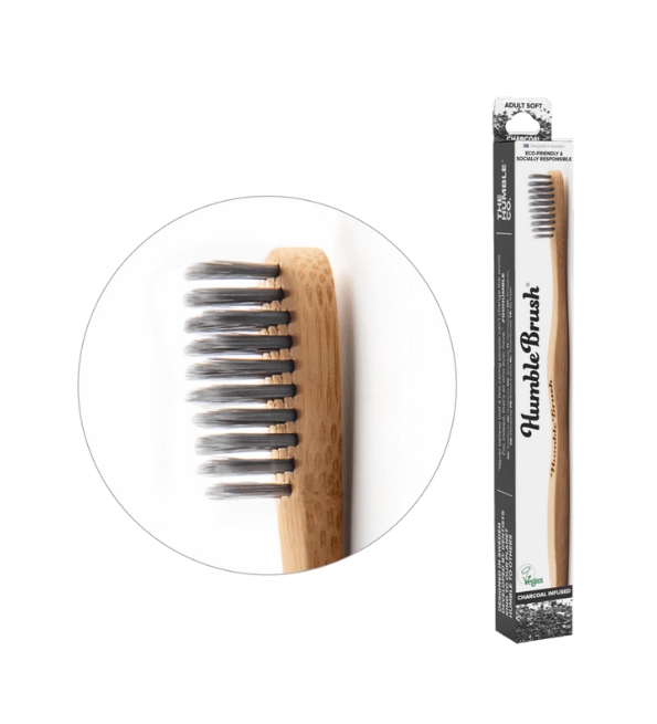 HUMBLE BROSSE A DENTS AU CHARBON POUR ADULTE NOIR DOUCE BAMBOU | Acheter au Maroc