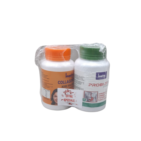 Hydra Plus Collagene Pro 60 Gelules+Probiotic 36 Gelules Pack | Acheter au Maroc