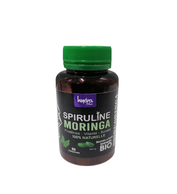 Hydra plus Spiruline Moringa 120 Comprimes | Acheter au Maroc