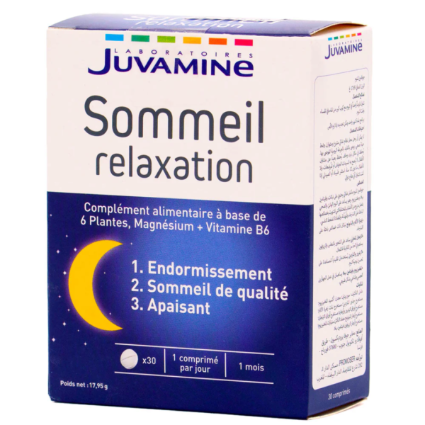 Juvamine Sommeil Relaxation 30 comprimes | Acheter au Maroc
