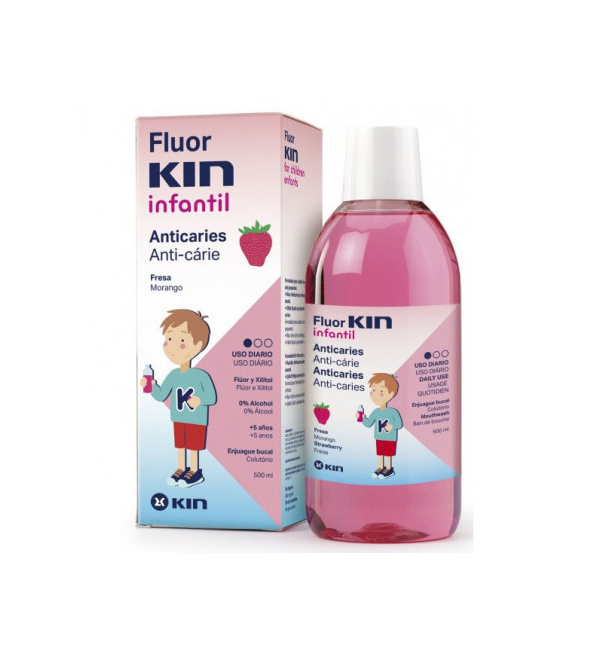 Kin Fluor Bain de bouche enfant Fraise 500ml | Acheter au Maroc