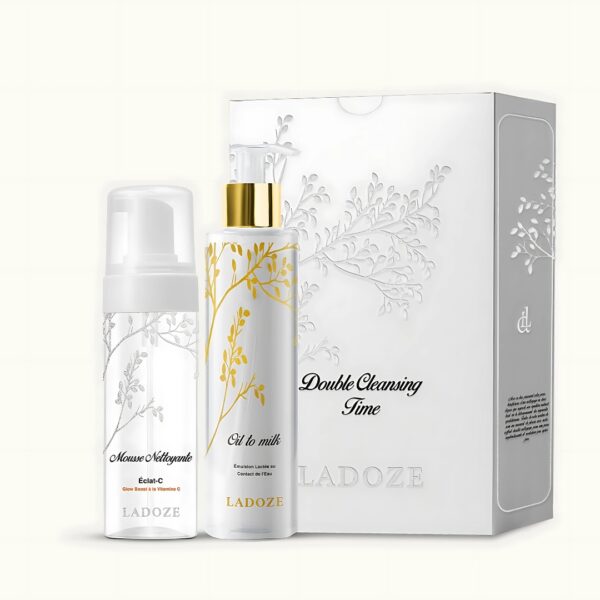 Ladoze Double cleansing time Coffert " oil to milk 200ml+Mousse 150ml" | Acheter au Maroc