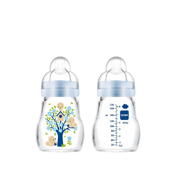 Mam Baby Biberon en verre +0m 170ml | Acheter au Maroc