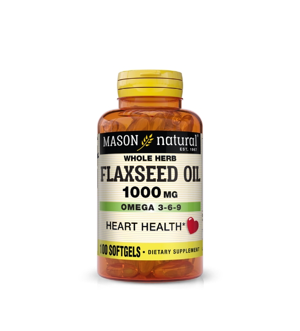 Mason Natural Flaxseed Oil 1000 mg 100 Softgels | Acheter au Maroc