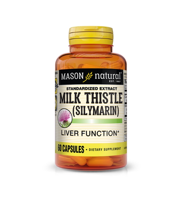 Mason Natural Milk Thistle Silymarin 60 Capsules 1299-60A | Acheter au Maroc