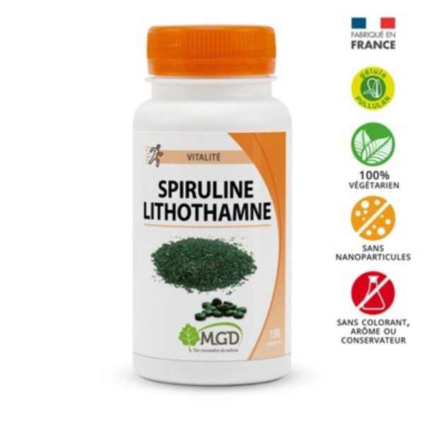 Mgd Nature Spiruline Lithothamne 150 gelules | Acheter au Maroc