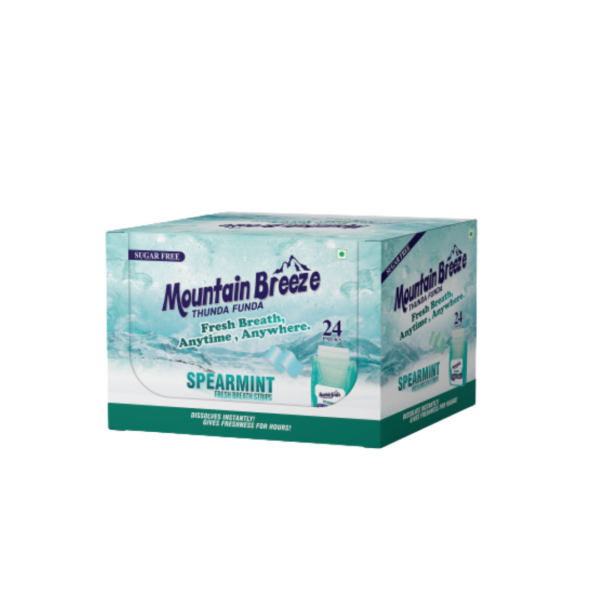 Mountain Breeze Spearmint 24 strips | Acheter au Maroc