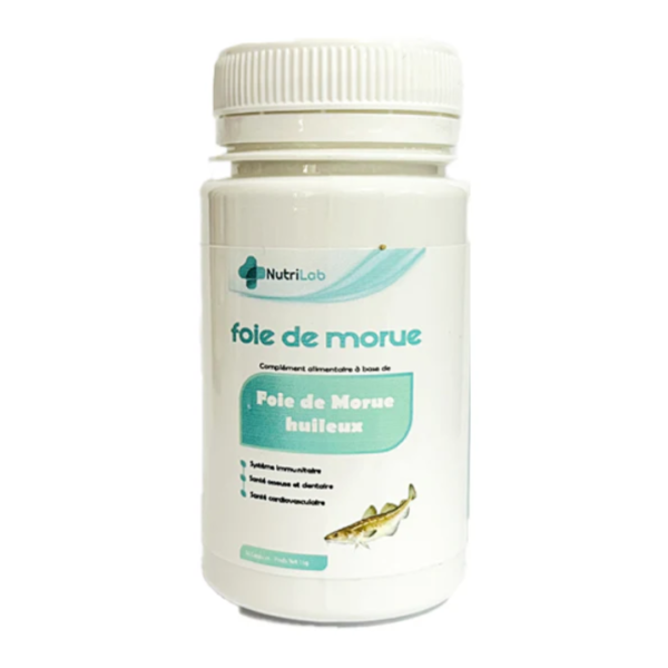 Nutrilab Foie de Morue 30 Capsules | Acheter au Maroc