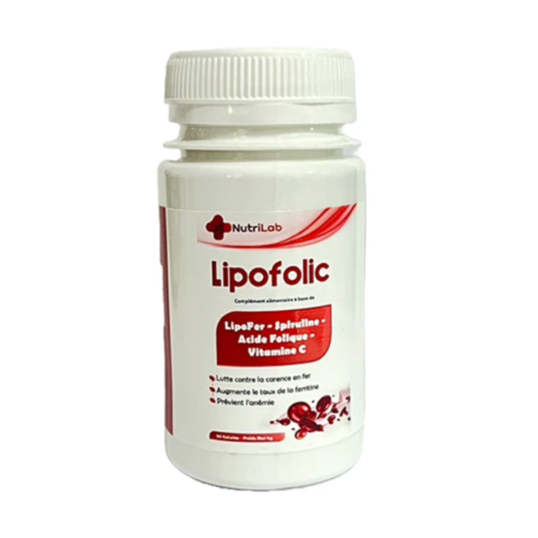 Nutrilab Lipofolic Fer 30 Gelules | Acheter au Maroc