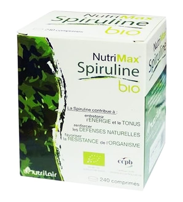 Nutrimax Spiruline Bio - 240 Comprimés | Acheter au Maroc