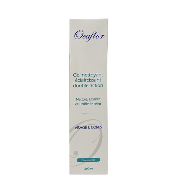 Ocaflor gel nettoyant éclaircissant double action 200ml | Acheter au Maroc