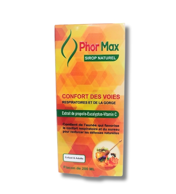Phormax Sirop Naturel Propolis Eucalyptus Vitamine C 200ml | Acheter au Maroc