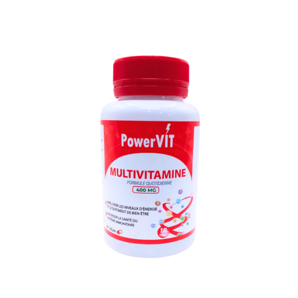 PowerVIT Multivitamine 400mg 60 Gelules | Acheter au Maroc