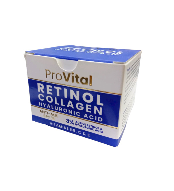 Pro Vital Creme Retinol Collagen H.A 50ml | Acheter au Maroc