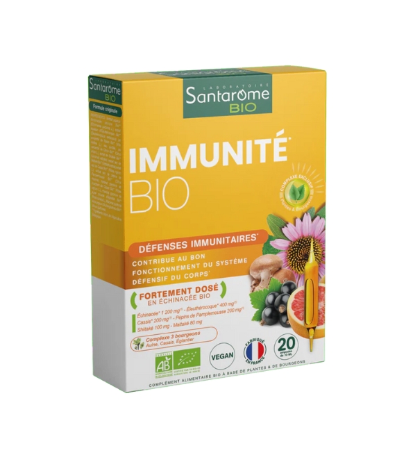 SANTAROME IMMUNITE BIO 20 AMPOULES | Acheter au Maroc