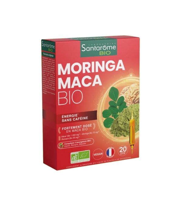 SANTAROME MORINGA MACA 20 AMPOULES | Acheter au Maroc