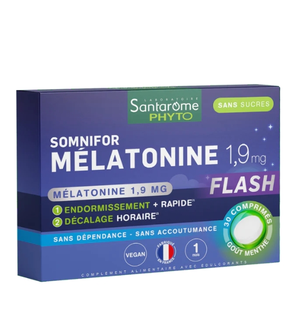 SANTAROME SOMNIFOR MELATONINE 1,9MG 30 COMPRIMES | Acheter au Maroc