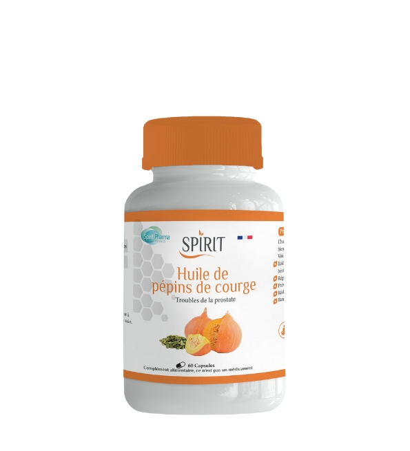 Spirit Huile de Pépins de Courge 60 Capsules | Acheter au Maroc