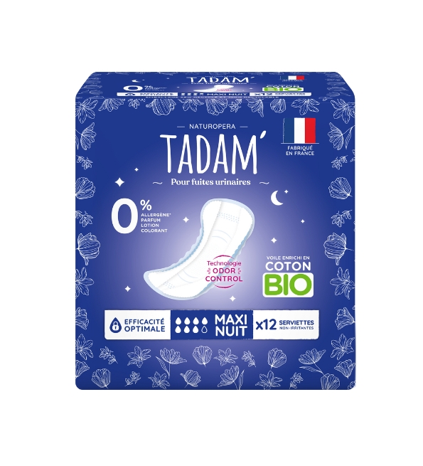 TADAM SERVIETTES FUITES URINAIRES MAXI NIGHT X 12 | Acheter au Maroc