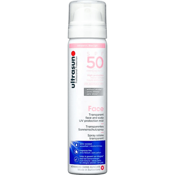 Ultrasun Face & Scalp Transparent Spray Spf50+ 75ml | Acheter au Maroc