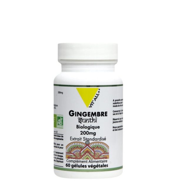 VITALL PLUS GINGEMBRE 200MG 60 GELULES | Acheter au Maroc