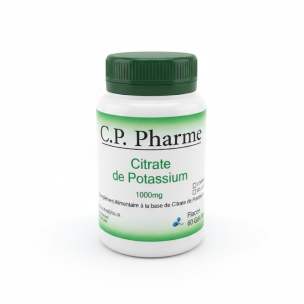 Citrate De Potassium 1000mg 60 gelules | Acheter au Maroc