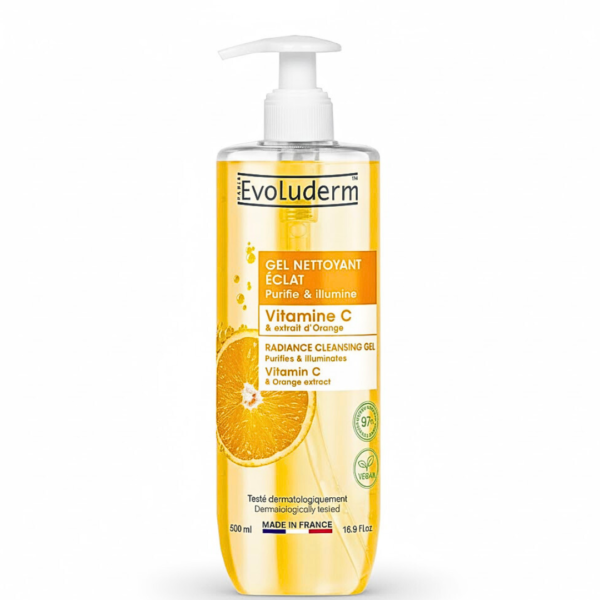 Evoluderm Gel Nettoyant Eclat Vitamine C 500ml | Acheter au Maroc