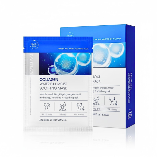 Farmstay Collagen Water Full Moist Soothing Mask 27ml 10 x Sheets | Acheter au Maroc