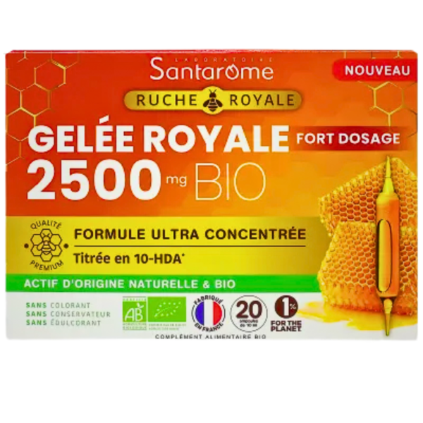 Santarome Gelee Royale 2500mg 20 Ampoules | Acheter au Maroc